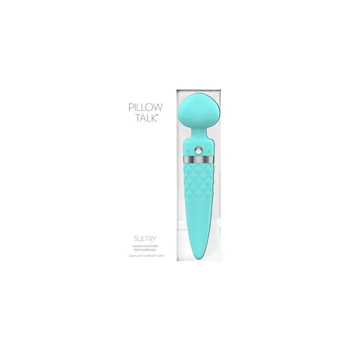 Pillow Talk Vibrators Pillow Talk Sultry Dual Ended Warming Massager Teal