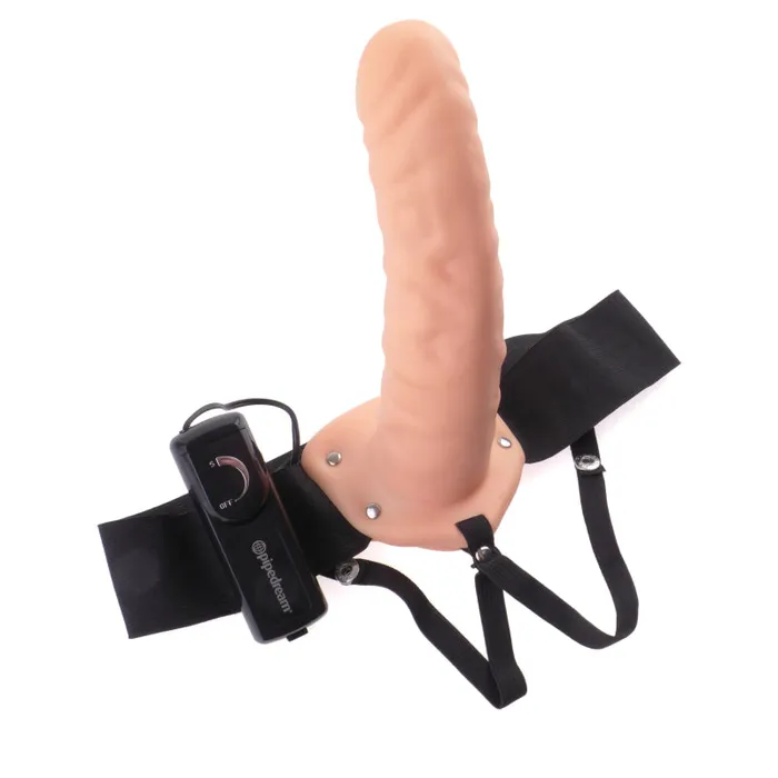 Pipedream Female Sex Toys | Fetish Fantasy Series 8-Inch Vibrating Hollow Strap-on - Flesh