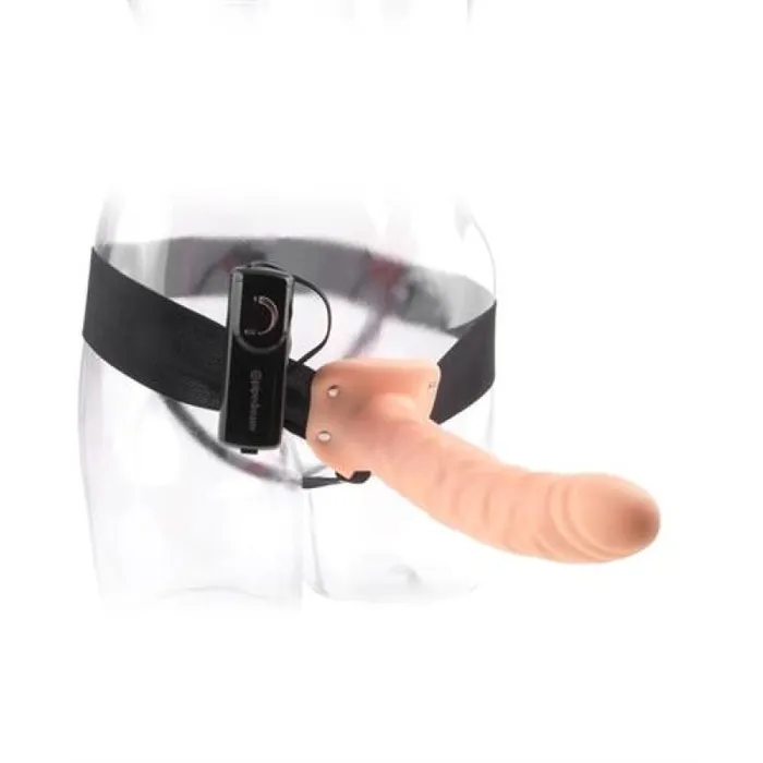 Pipedream Female Sex Toys | Fetish Fantasy Series 8-Inch Vibrating Hollow Strap-on - Flesh