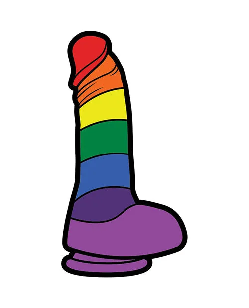 Rainbow Dildo Pin | Wood Rocket Dildos