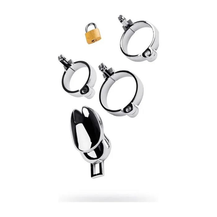 Silver Metal Chastity Cage Adjustable Metal Male Sex Toys