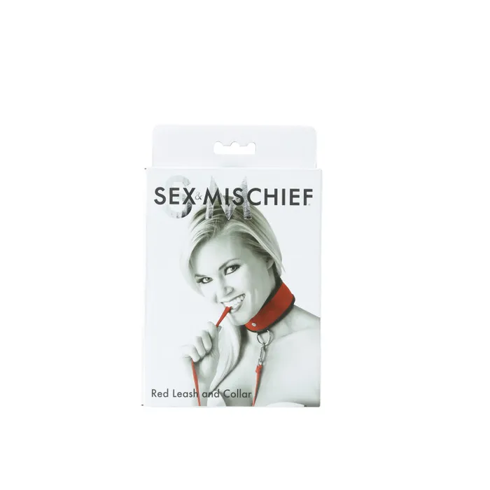 Sportsheets Sex and Mischief Leash and Collar - Red | Vibrators