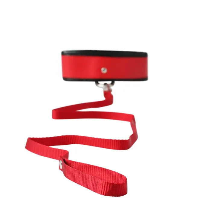 Sportsheets Sex and Mischief Leash and Collar - Red | Vibrators