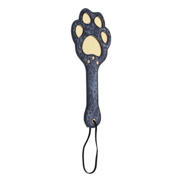 Sportsheets Vibrators | Sex & Mischief Cougar Paw Paddle - Navy Blue/Gold Spanking Paddle