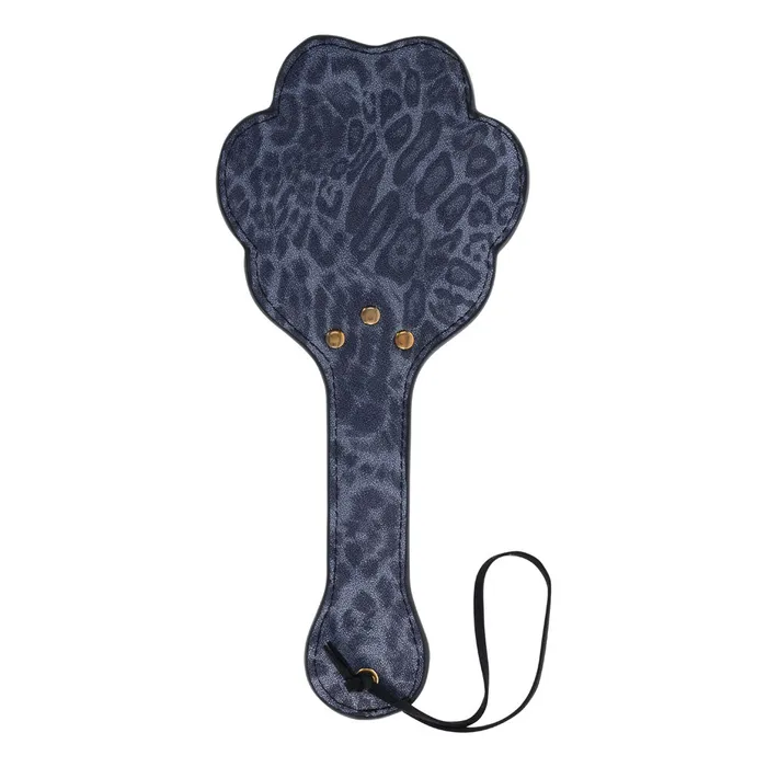 Sportsheets Vibrators | Sex & Mischief Cougar Paw Paddle - Navy Blue/Gold Spanking Paddle