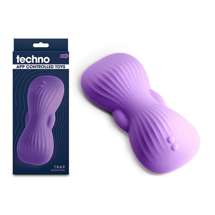 Techno Trap Purple Purple USB Rechargeable Vibrating Grind Pad with App Control NS Novelties Vibrators