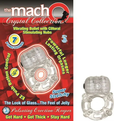 The Macho Crystal Collection Pulsating Erection Keeper Clear Nasstoys Dildos