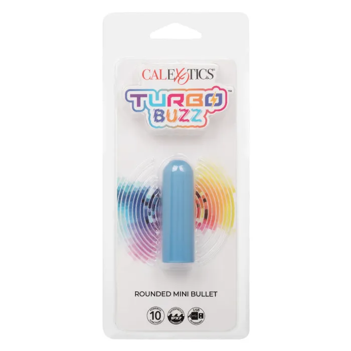 Turbo Buzz Rounded Mini Bullet - Blue | Calexotics Vibrators