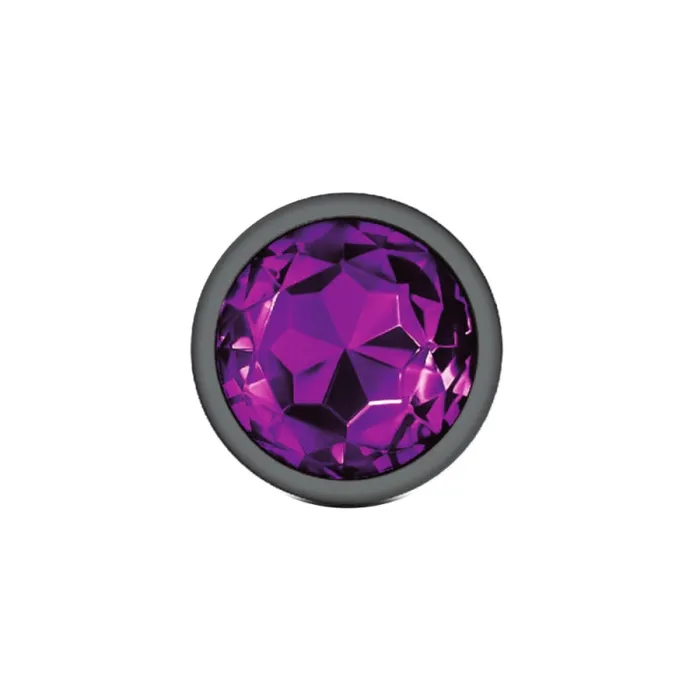 Viben Anal | Cheeky Charms - Gunmetal Metal Butt Plug - Round - Deep Purple - Large