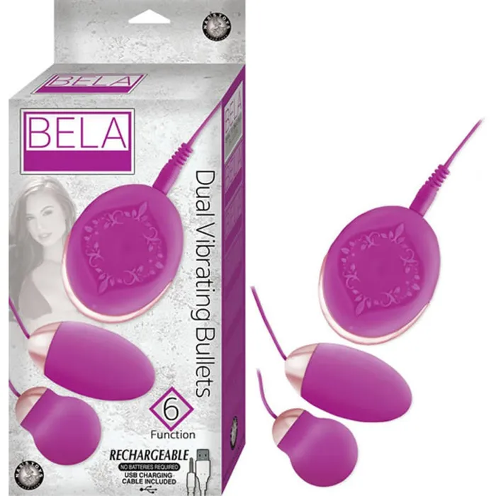 Vibrators Bela Dual Vibrating Bullets Purple Nasstoys