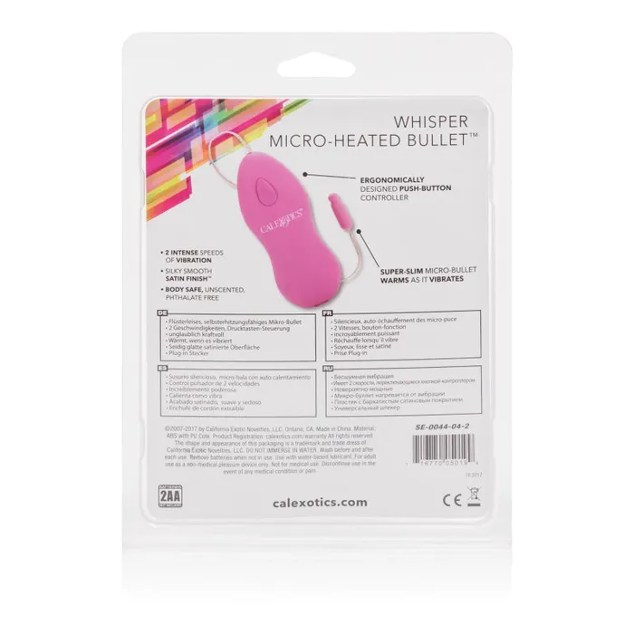 Vibrators | CalExotics Whisper Micro Heated Bullet - Pink