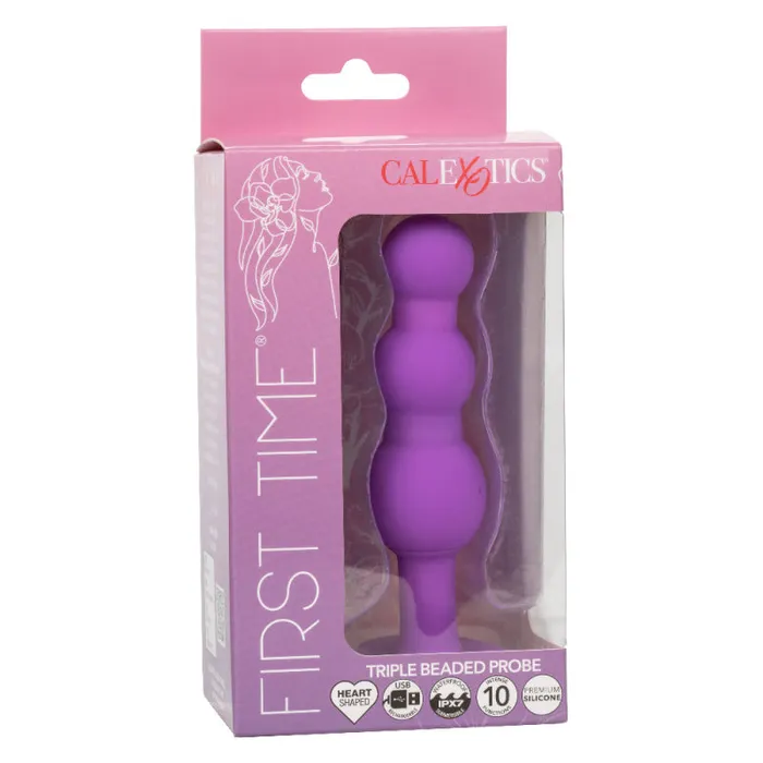 Vibrators | First Time Triple Beaded Probe - Purple - Calexotics