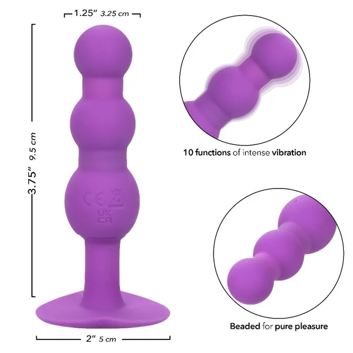 Vibrators | First Time Triple Beaded Probe - Purple - Calexotics