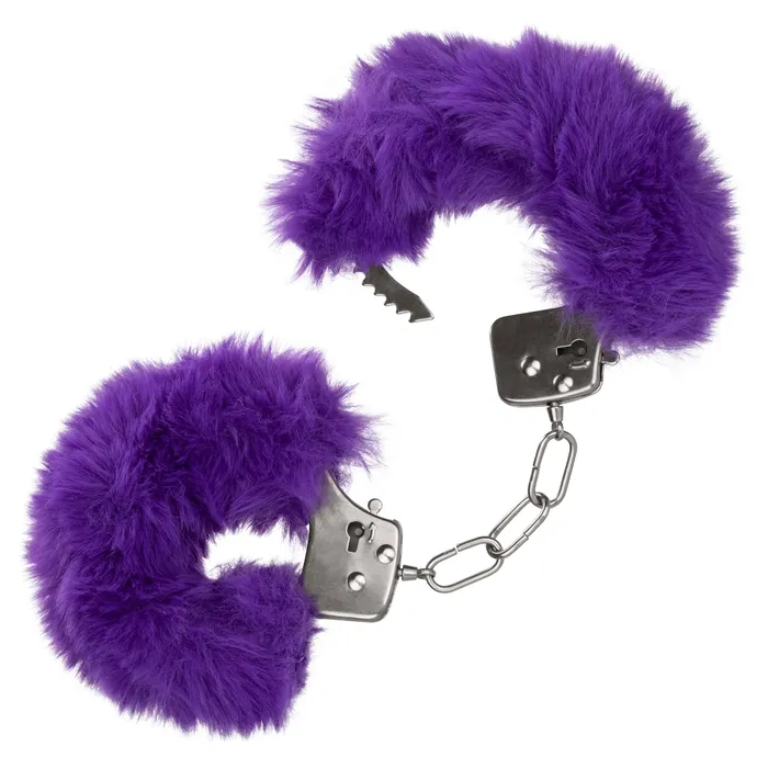 Vibrators Ultra Fluffy Furry Cuffs Purple CalExotics