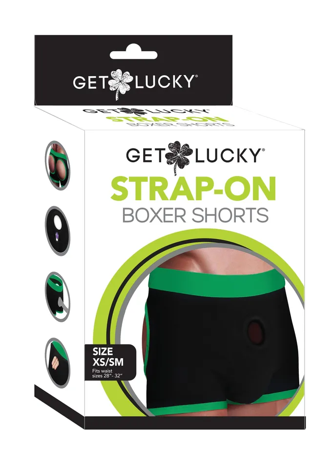 Voodoo Toys Female Sex Toys | Get Lucky Strap on Boxer Shorts - Xsmall-Small -  Green/black