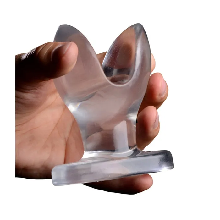 XR Brands Master Series Anal | Anchored Clear Anal Plug