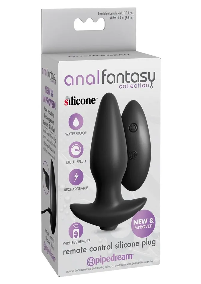 Anal Fantasy Collection Anal Anal Fantasy Collection Remote Control Silicone Plug Waterproof