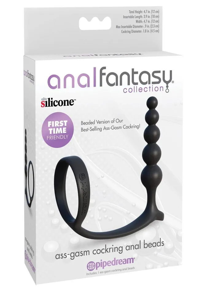 Anal Fantasy Collection AssGasm Silicone Cockring Anal Beads Anal Fantasy Collection Male Sex Toys