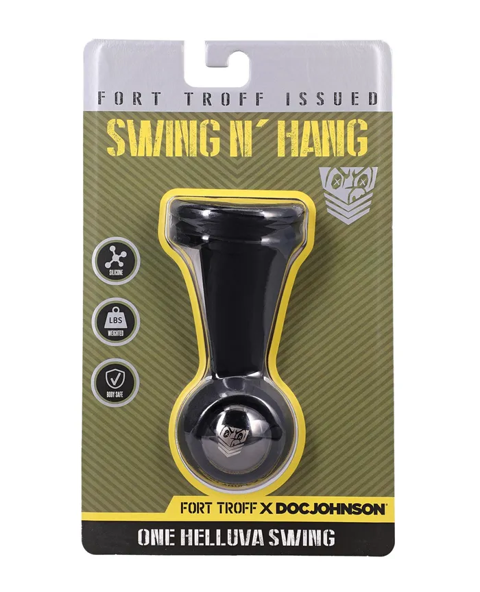 Anal Fort Troff Swing N Hang Silicone Ball Stretcher Black Doc Johnson