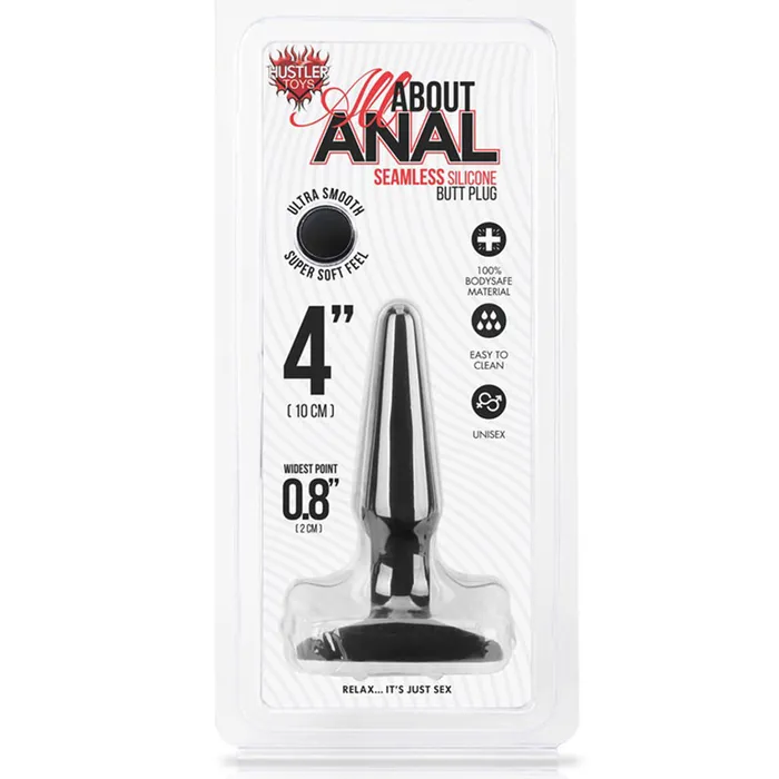 Anal Hustler Hustler All About Anal Butt Plug 4in Black