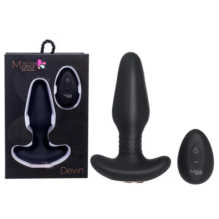 Anal Maia Toys Maia DEVIN Black USB Rechargeable Vibrating Butt Plug