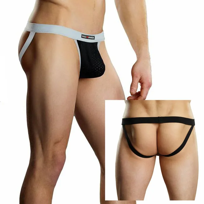 Anal Male Power Male Power Athletic Mesh Sport Jock Black LXL