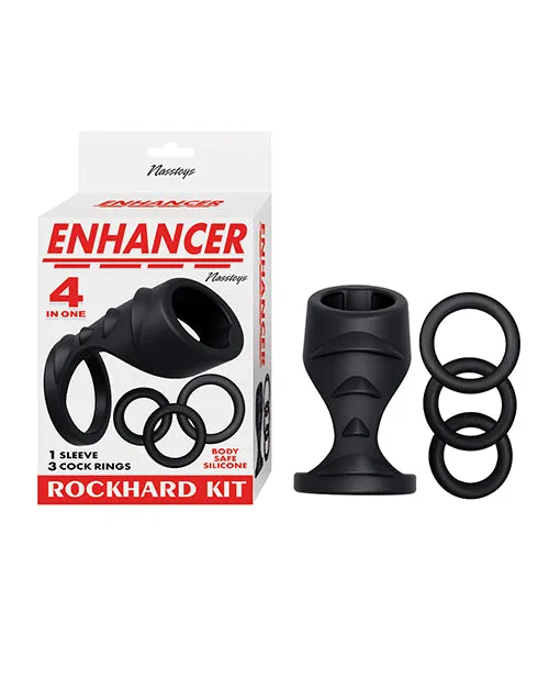 Anal Nasstoys Enhancer Rockhard 4 In One Kit Black