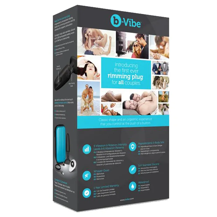 BVibe Anal B Vibe Rimming Remote Anal Plug Black