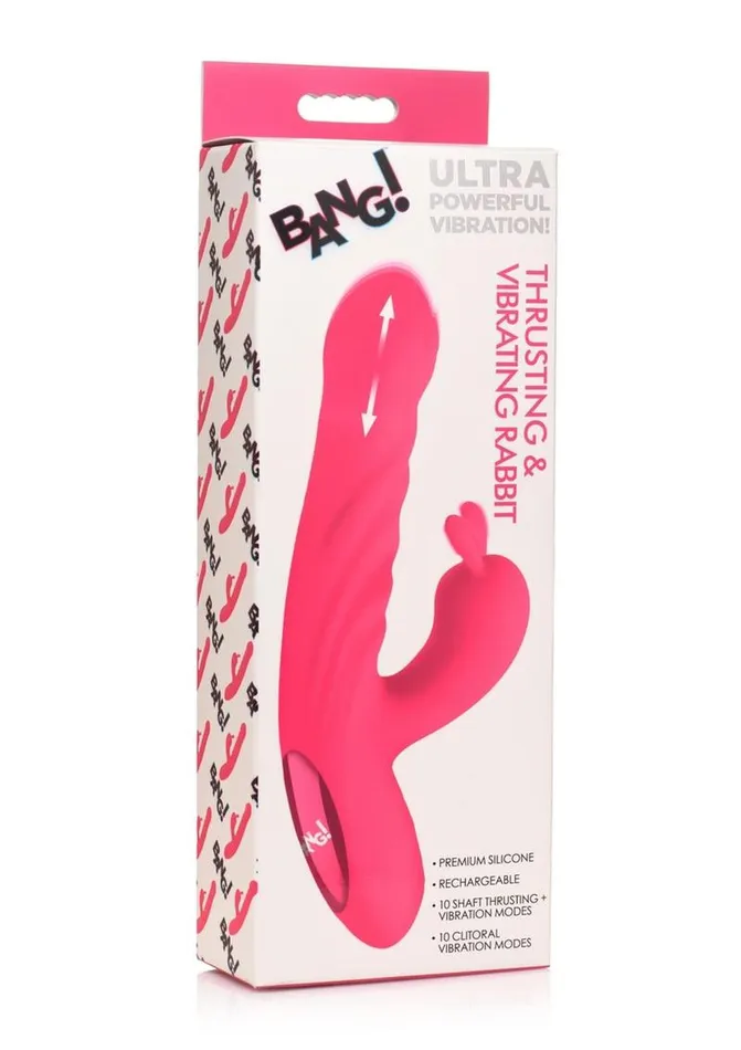 BANG Female Sex Toys Bang Thrusting and Vibrating Rechargeable Silicone Rabbit Vibrator