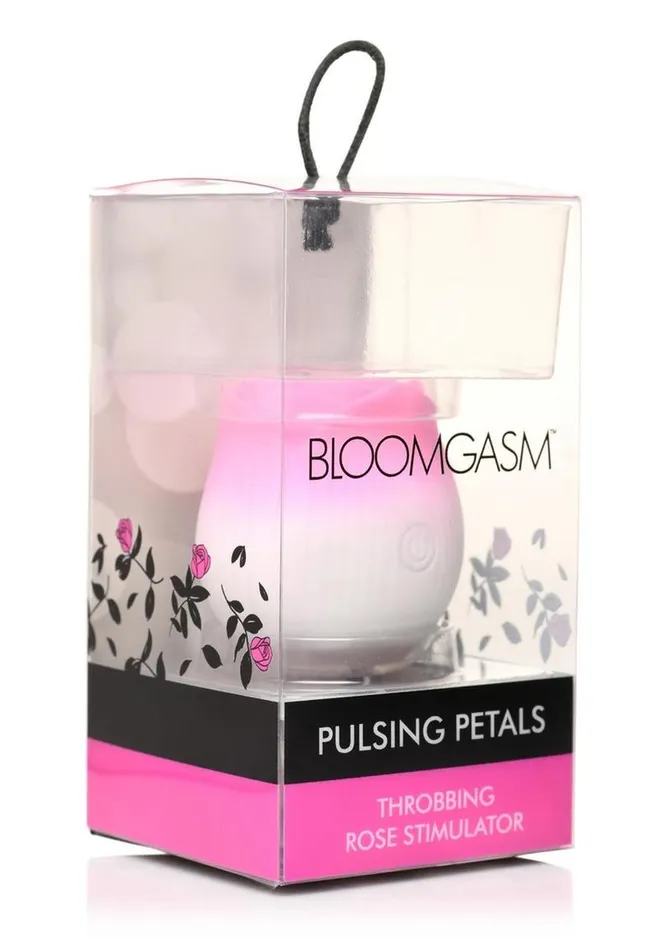 Bloomgasm Female Sex Toys Bloomgasm Pulsing Petals Throbbing Silicone Rechargeable Rose Stimulator