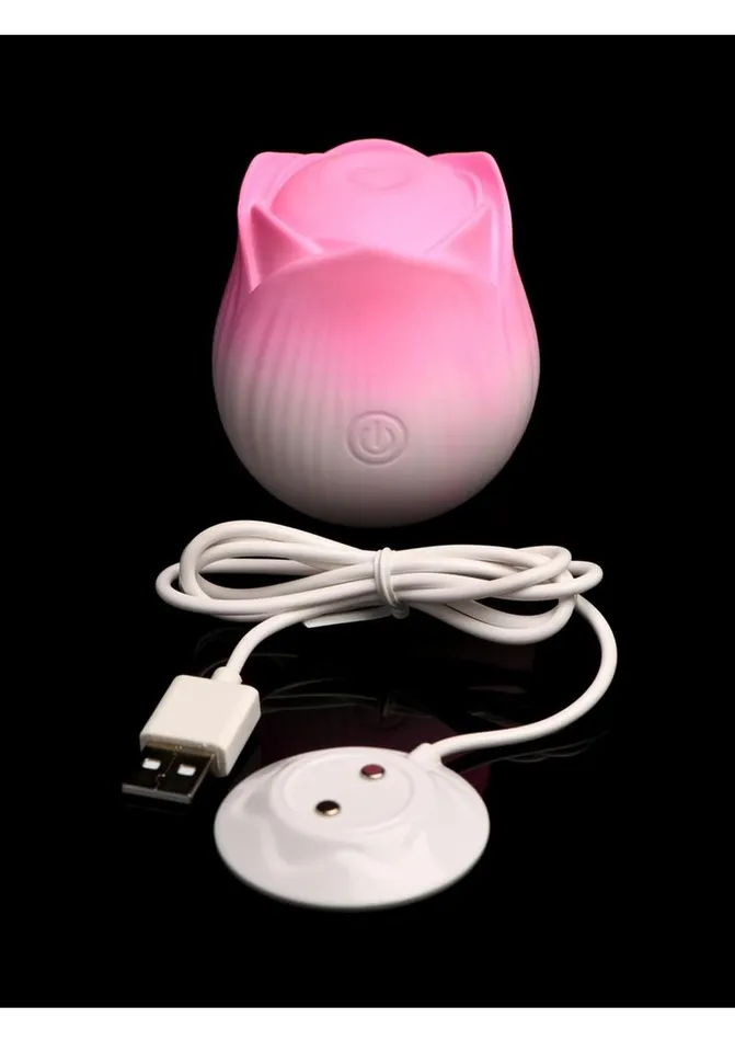 Bloomgasm Female Sex Toys Bloomgasm Pulsing Petals Throbbing Silicone Rechargeable Rose Stimulator