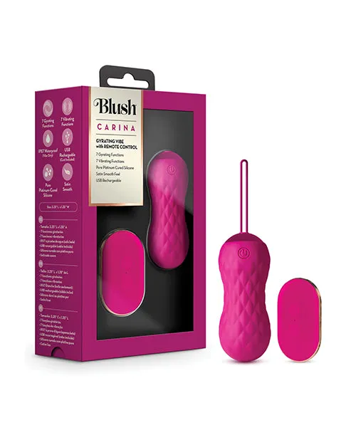 Blush Carina Remote Controlled Bullet Velvet Blush Novelties Vibrators