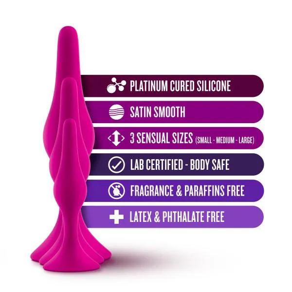 Blush Luxe Beginner Kit Silicone Butt Plugs Blush Novelties Anal