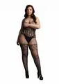 Bodystockings Playsuits Le Desir Le Desir Lace and Fishnet Bodystocking