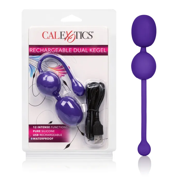 California Exotic Female Sex Toys Rechargeable Dual Kegel Purple