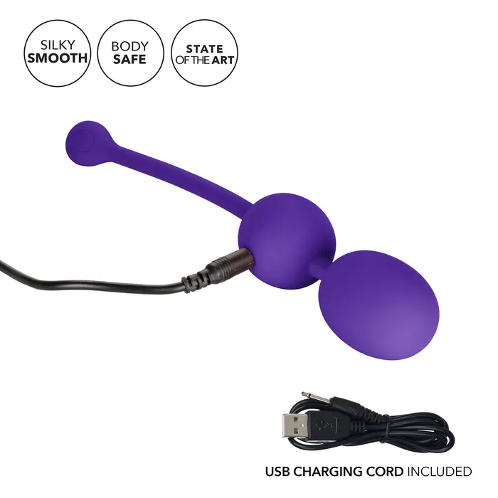 California Exotic Female Sex Toys Rechargeable Dual Kegel Purple