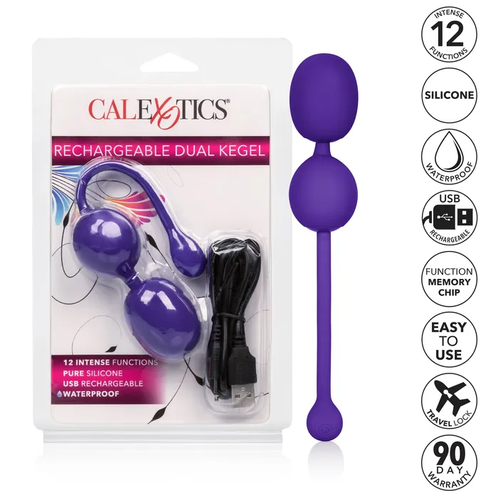 California Exotic Female Sex Toys Rechargeable Dual Kegel Purple