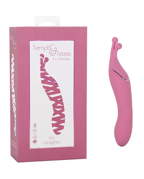 California Exotic Novelties Vibrators Tempt Tease Kiss Pink