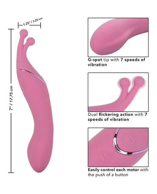 California Exotic Novelties Vibrators Tempt Tease Kiss Pink