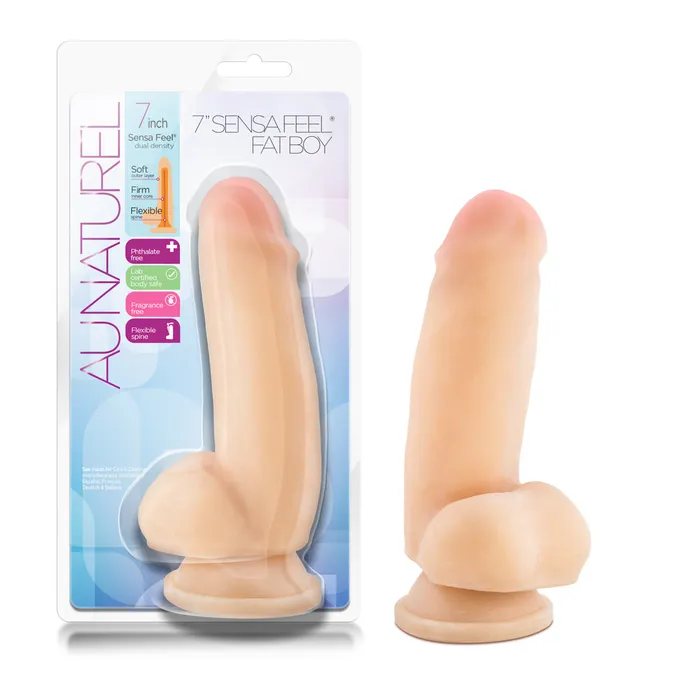 Dildos Blush Novelties Au Naturel 7 Sensa Feel Fat Boy Beige