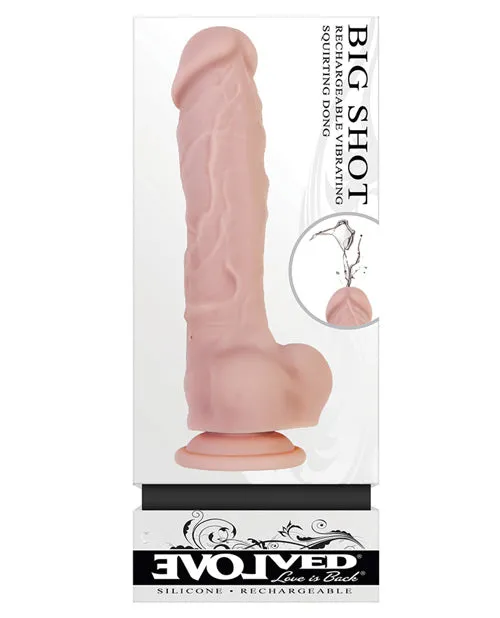 Dildos Evolved Novelties INC Evolved Big Shot Vibrating Squirting Dong Flesh