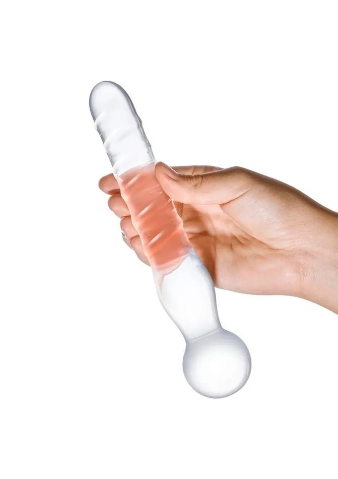 Dildos Glas Joystick Textured Glass Dildo