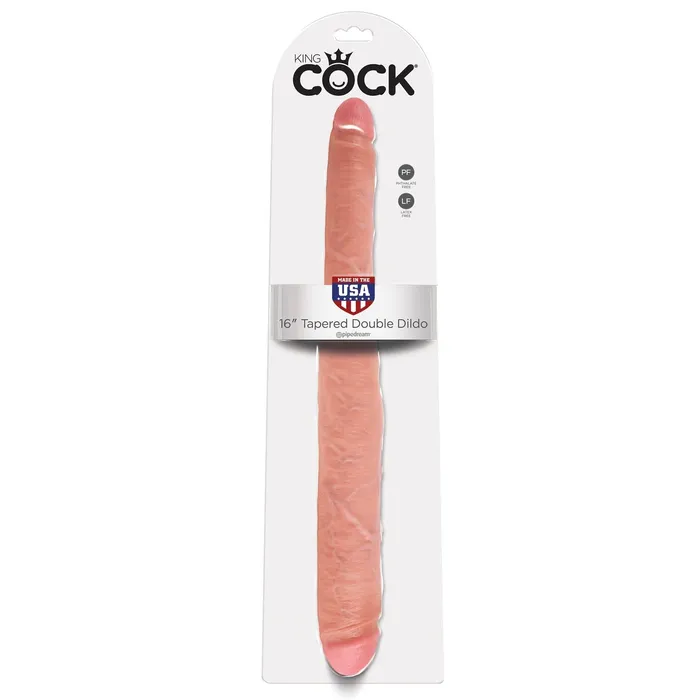 Dildos Pipedream King Cock 16 Inch Tapered Double Dildo Flesh