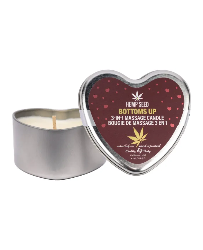 Earthly Body 2025 Valentines 3 in 1 Massage Heart Candle 47 oz Bottoms Up Earthly Body Female Sex Toys