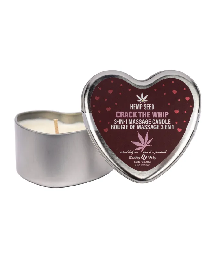 Earthly Body Female Sex Toys Earthly Body 2025 Valentines 3 in 1 Massage Heart Candle 47 oz Crack The Whip