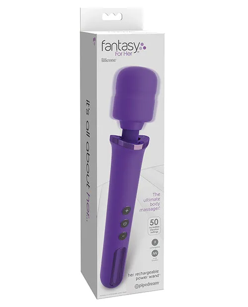 Fantasy for Her Rechargeable Power Wand Purple Pipedream Products Vibrators