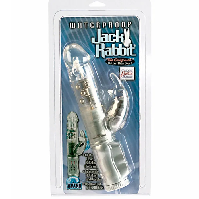 Female Sex Toys California Exotic California Exotic Waterproof Jack Rabbit Clear