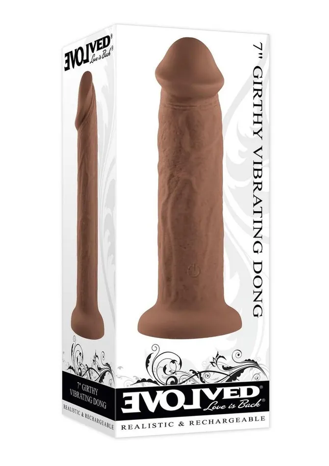 Female Sex Toys Evolved Girthy Vibrating Rechargeable Silicone Dildo