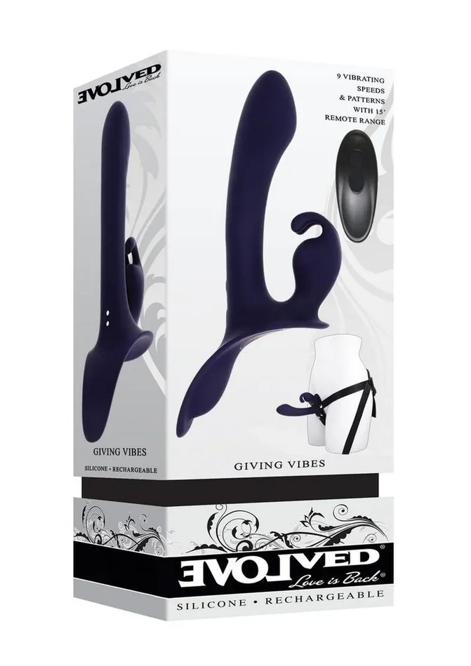 Female Sex Toys Evolved Giving Vibes Rechargeable Silicone Triple Vibrator