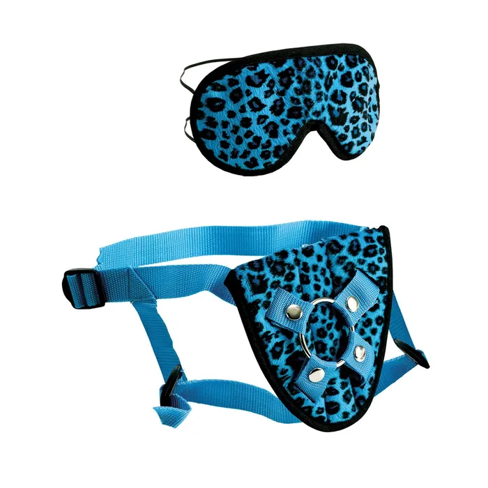 Furplay Harness and Mask Blue Leopard CalExotics Vibrators